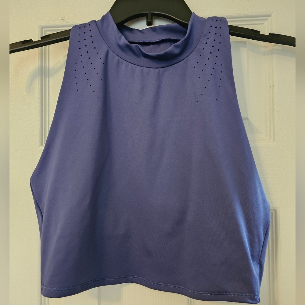 All in Motion Women's Blue Razorback Crop Top